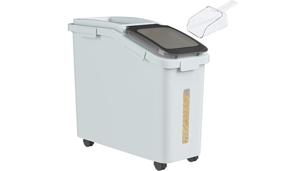 large gray food storage