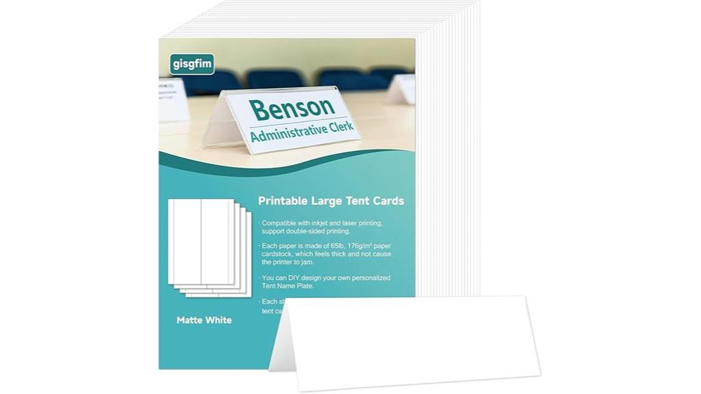 large printable tent cards