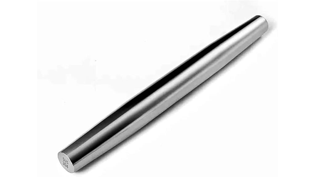 large stainless steel rolling pin