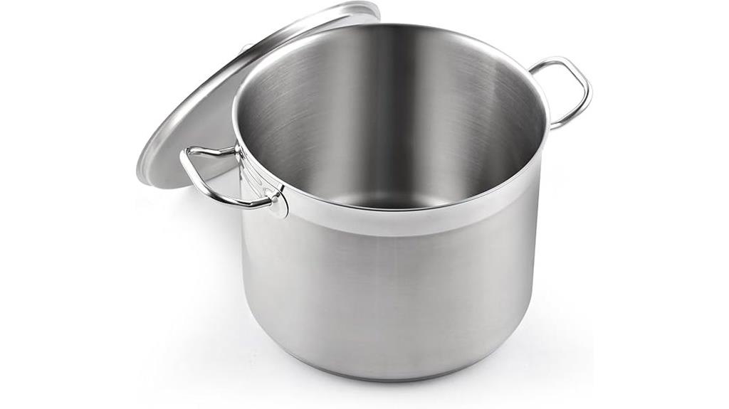 large stainless steel stockpot