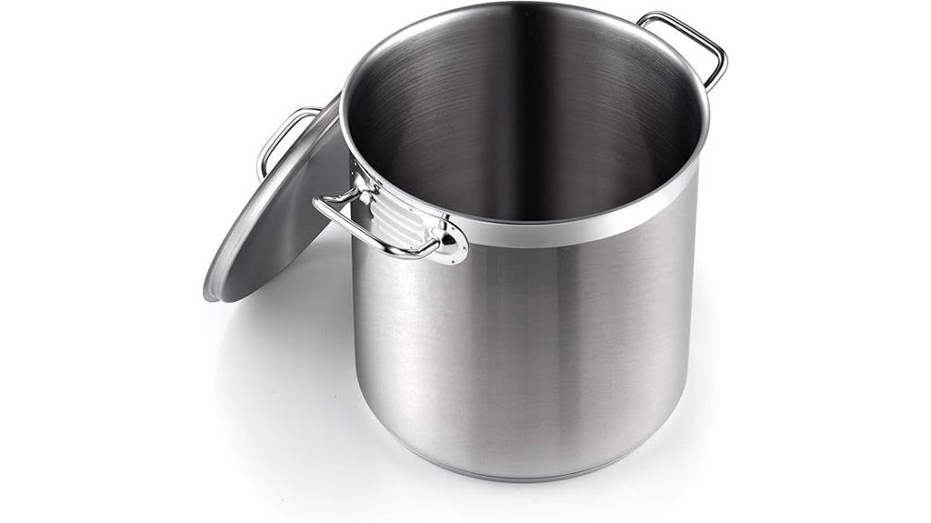 large stainless steel stockpot