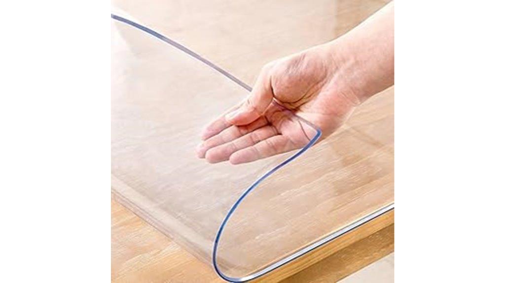 large transparent table cover