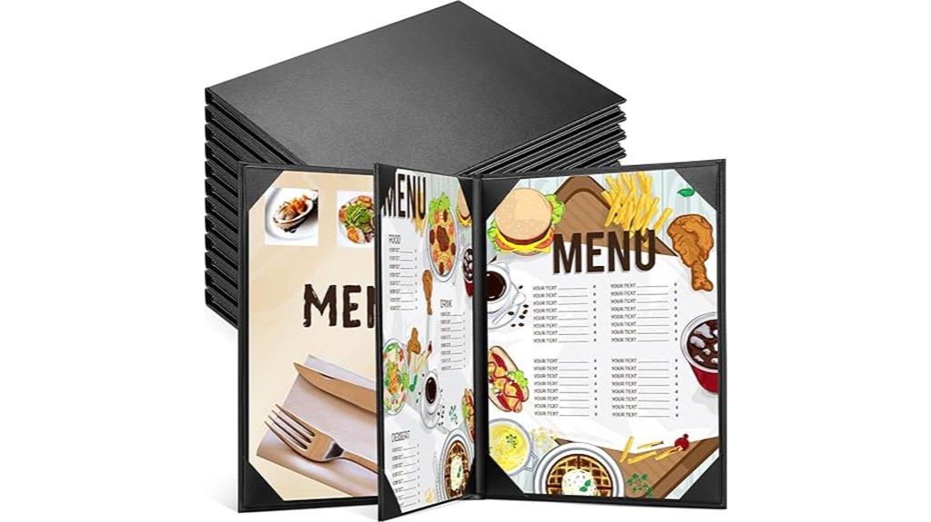 leather menu covers set