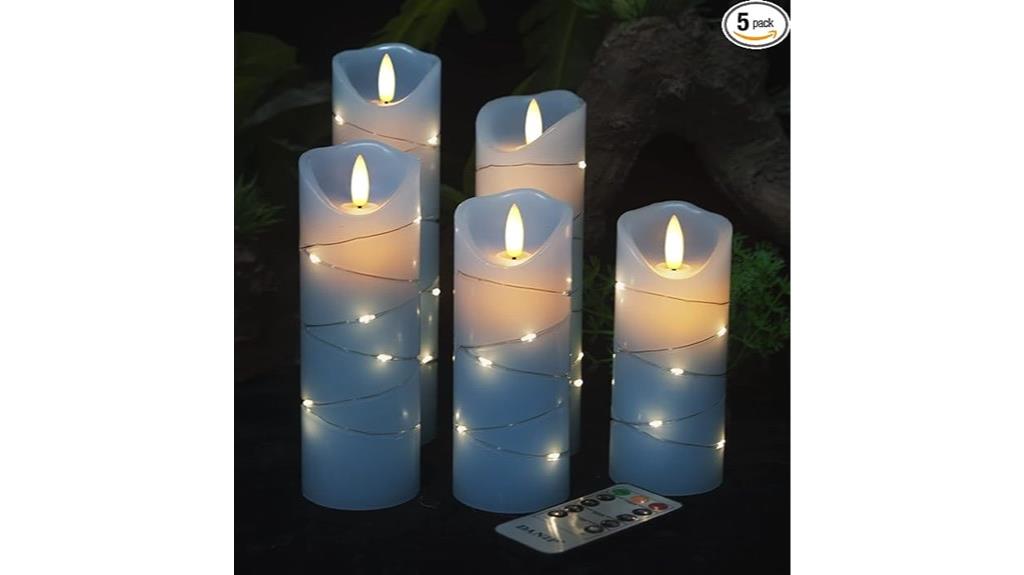 led candle star set