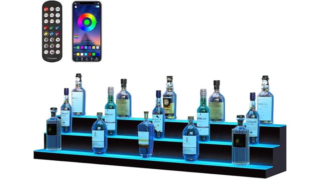 led liquor bottle display