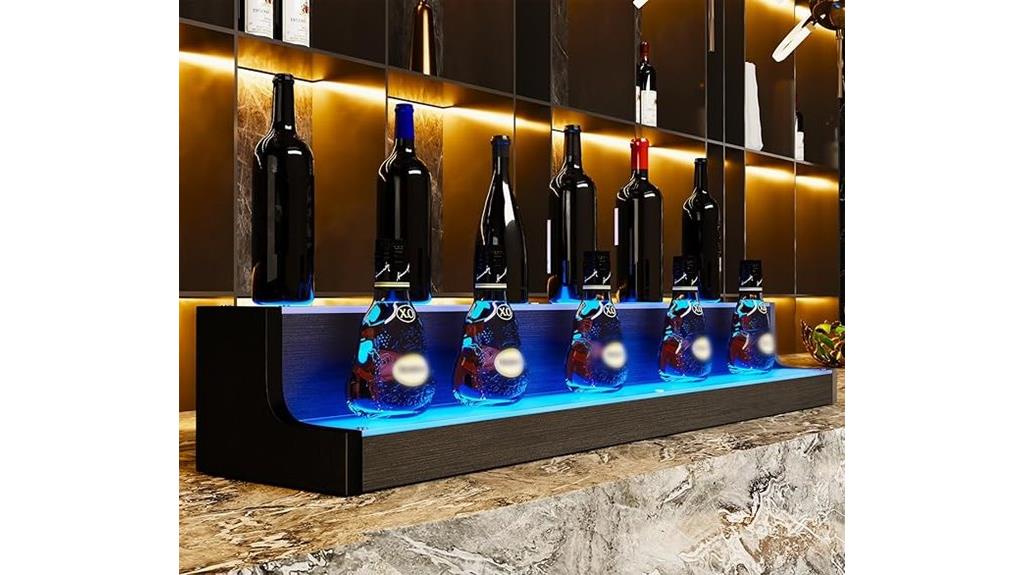 led lit acrylic bottle rack
