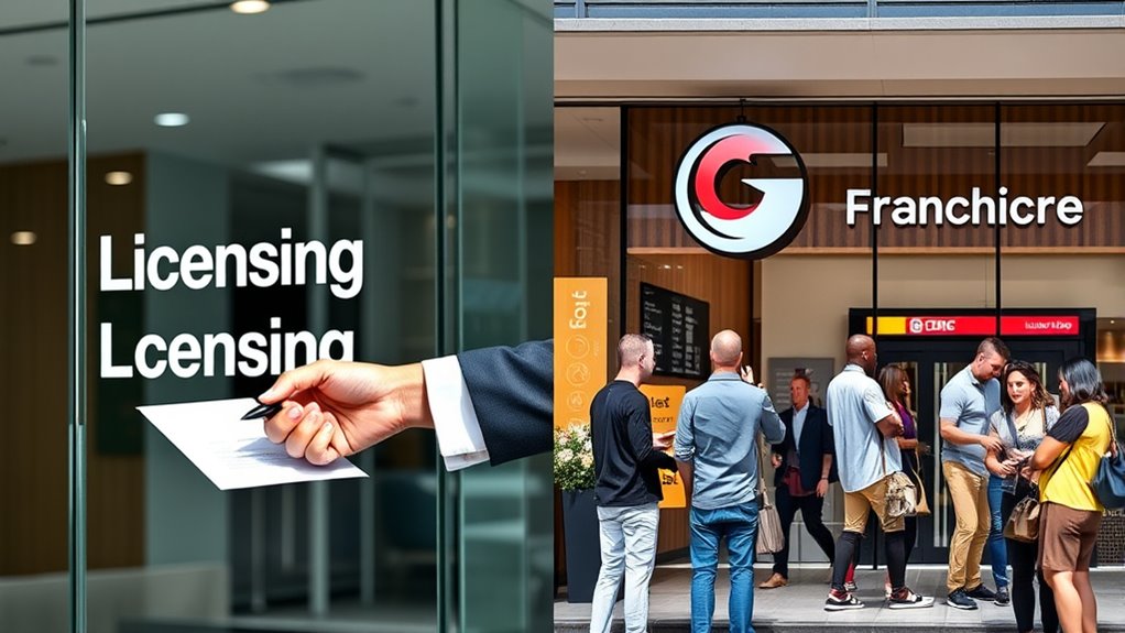 licensing vs franchising suitability