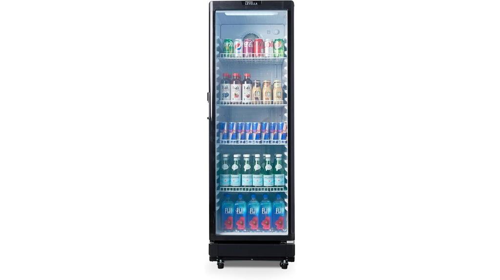 luxury glass display refrigerator