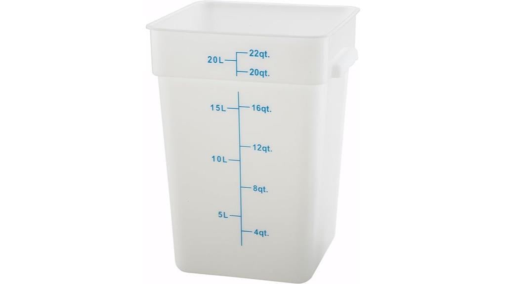 medium white square container