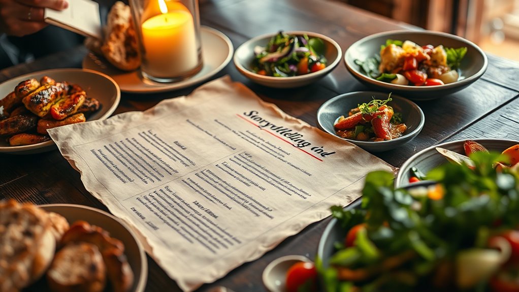 menu storytelling creates emotional connection