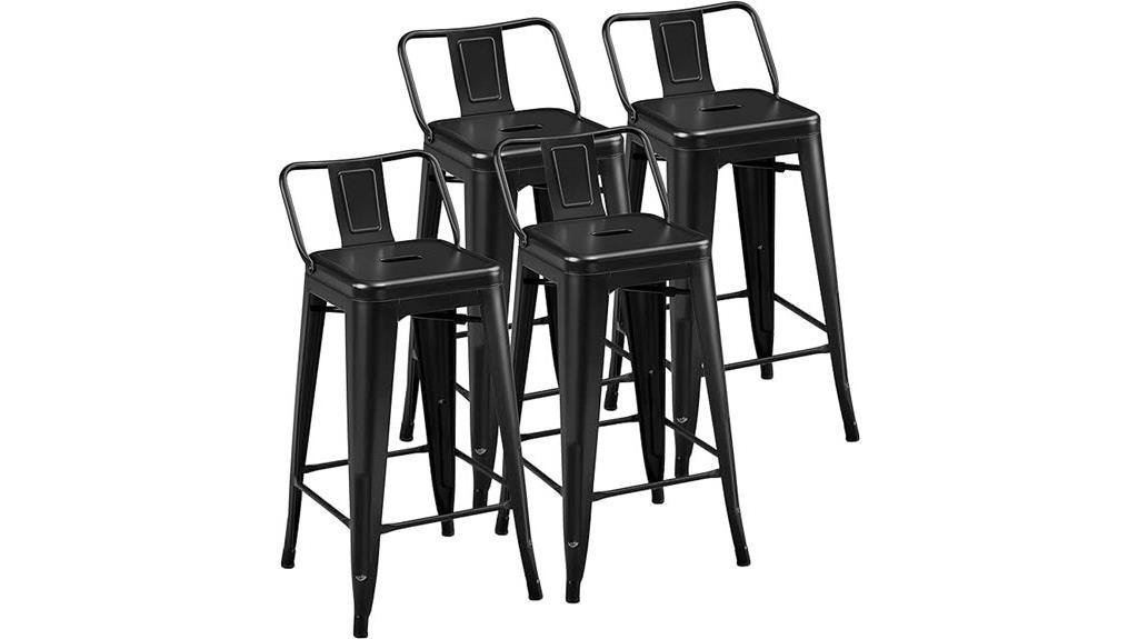 metal bar stools set