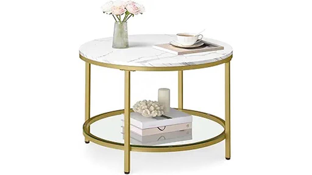 modern two tier coffee table
