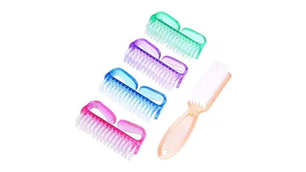 multicolor nail brush set