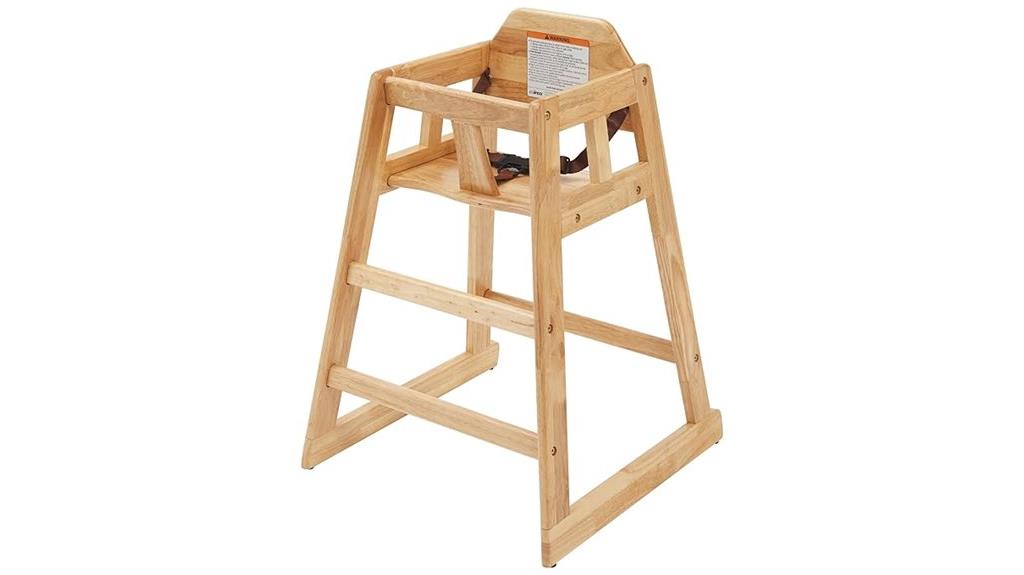 natural tan wooden high chair