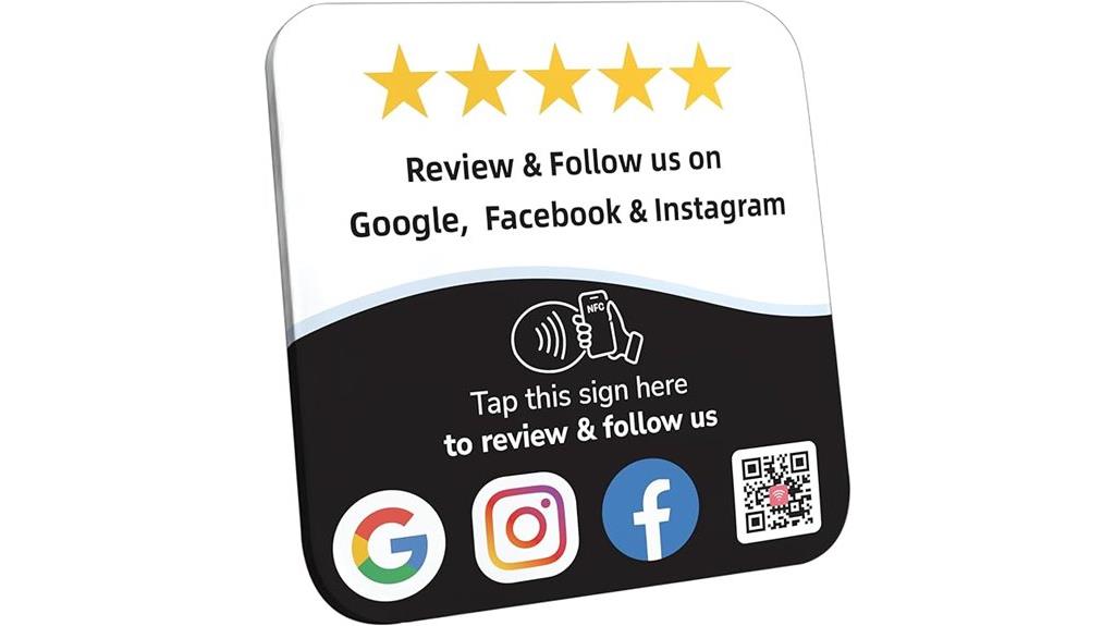 nfc plate for social media
