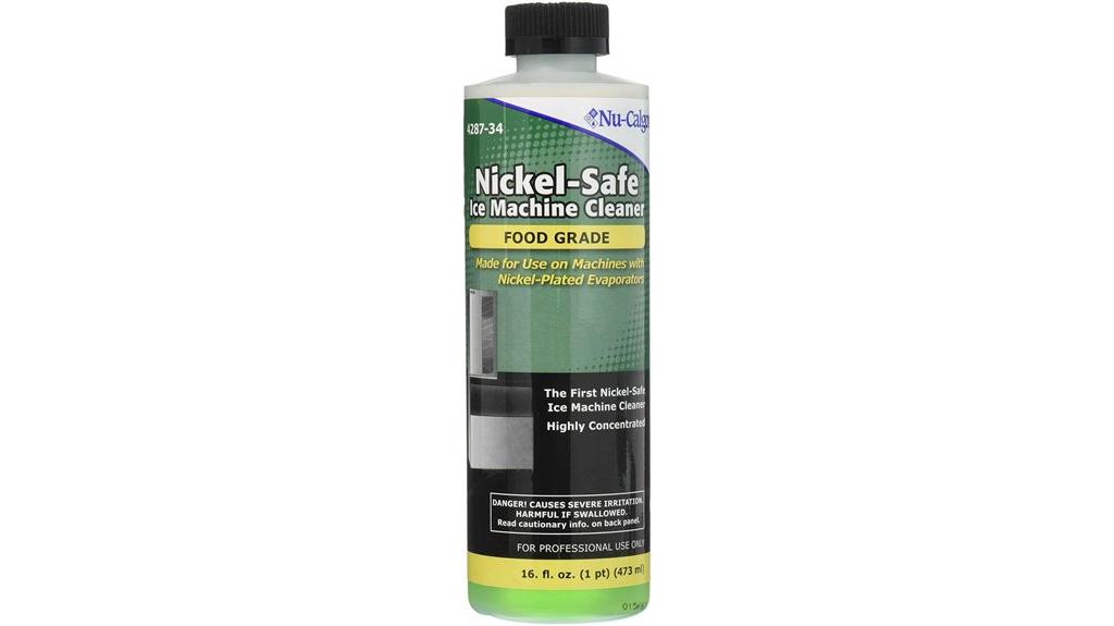 nickel safe ice machine cleaner