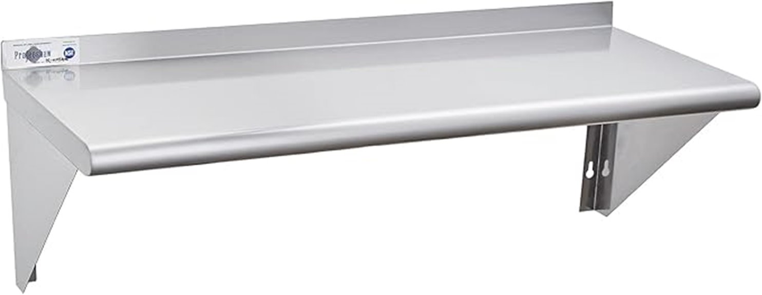 nsf stainless steel shelf
