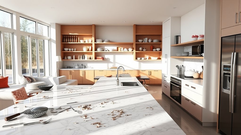 open kitchen cleanliness challenges