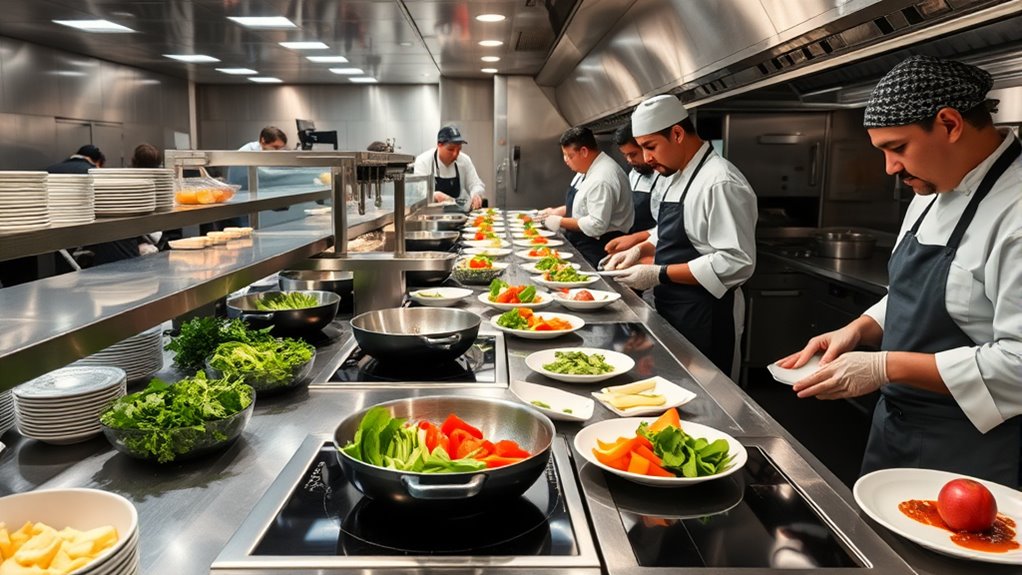 organize ingredients set stations