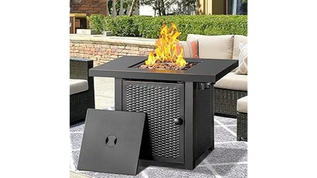 outdoor propane fire table