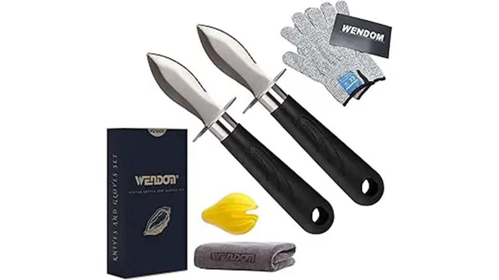 oyster shucking set included