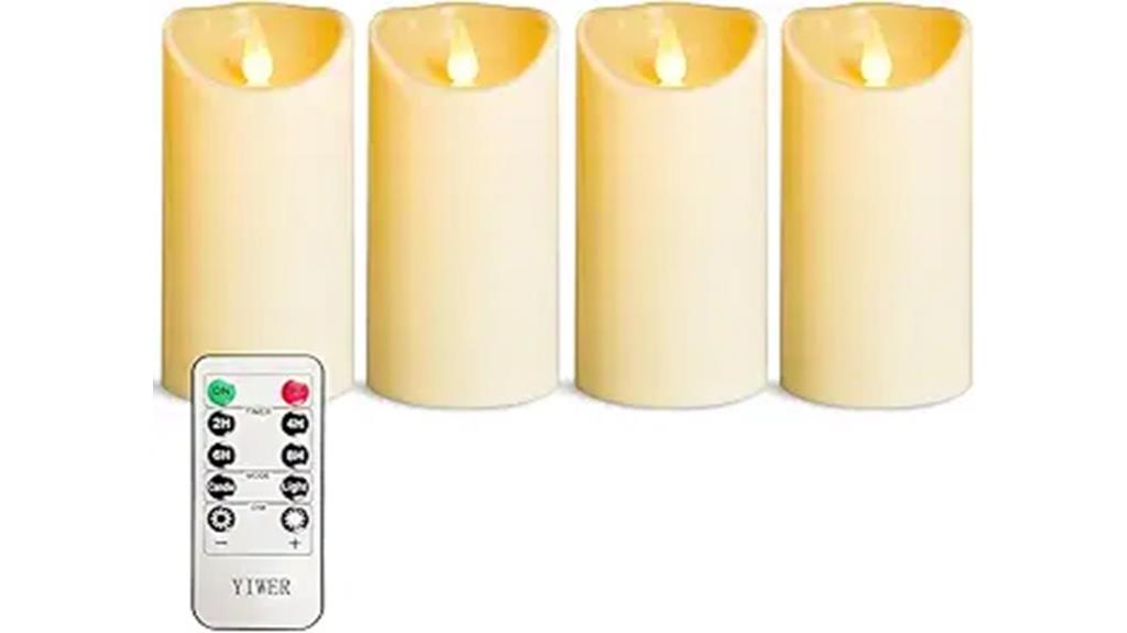 plastic flameless candle set