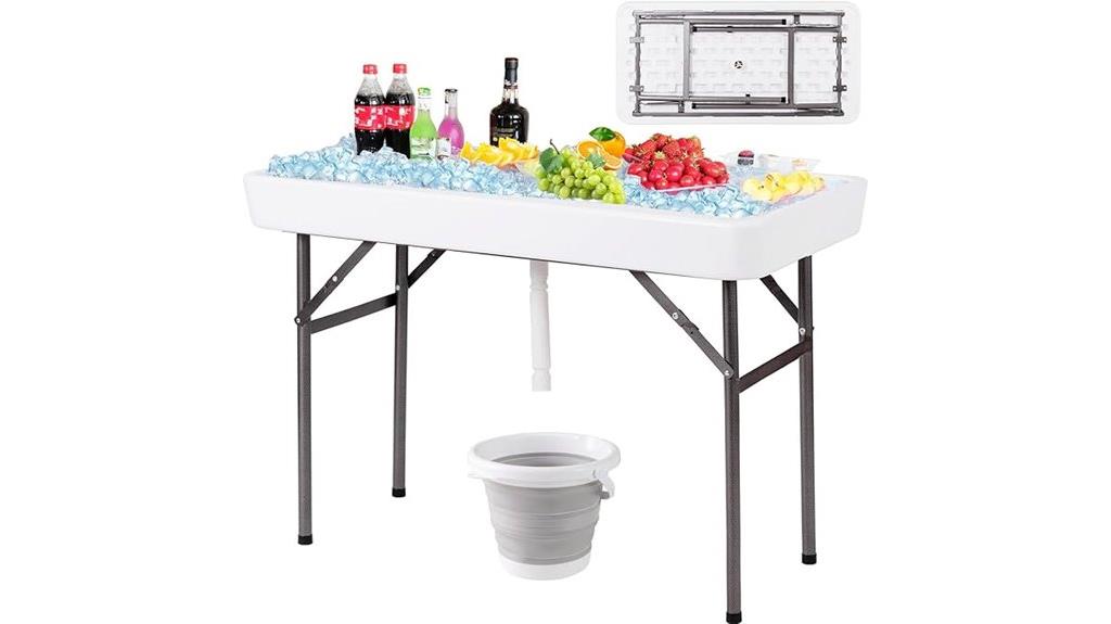 portable 4 foot cooler table