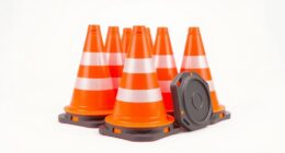 portable compact safety cones