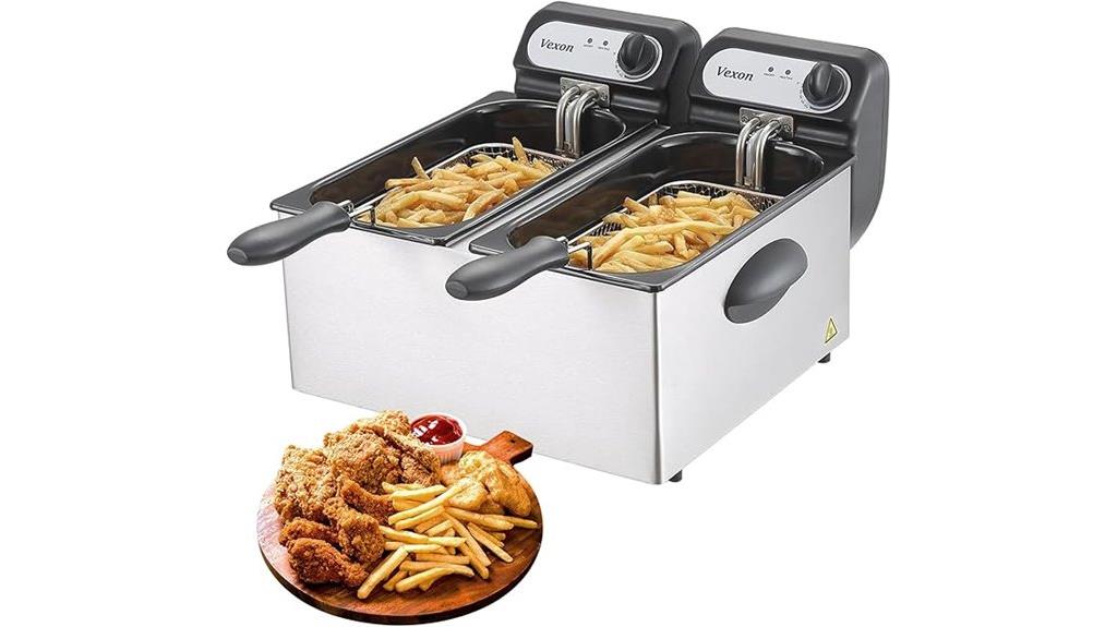 powerful dual basket fryer