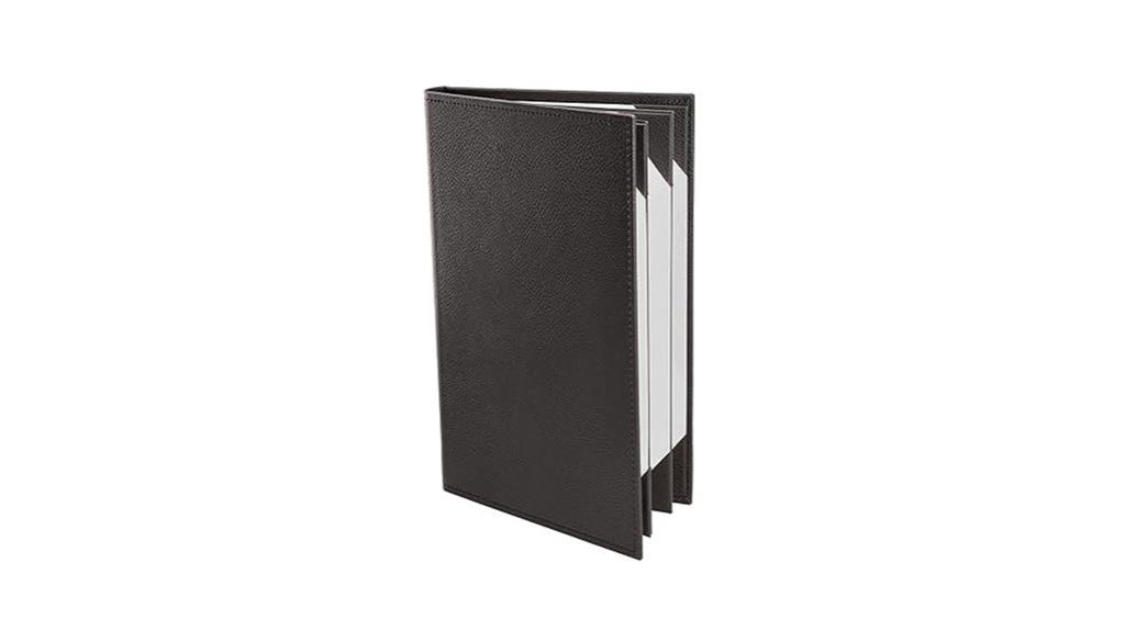 premium faux leather menu covers