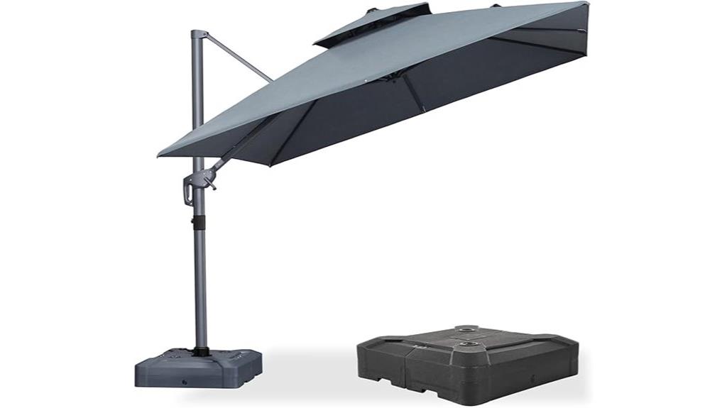 purple leaf cantilever umbrella