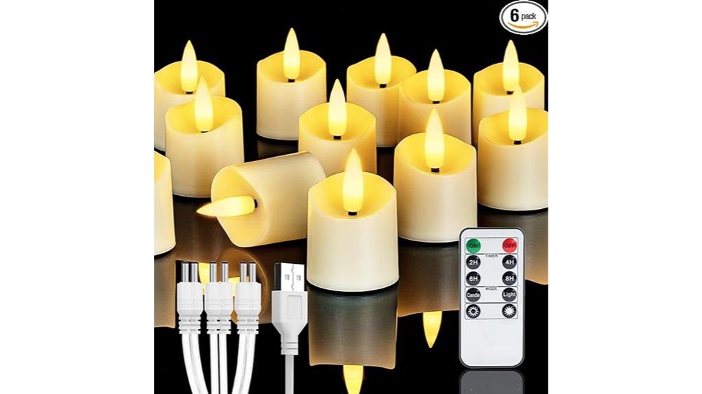 rechargeable flameless candles with timer