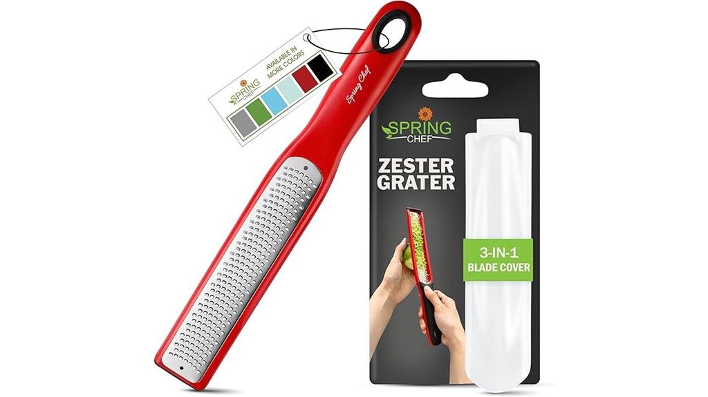 red stainless lemon grater