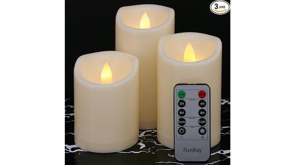 remote controlled flickering candles