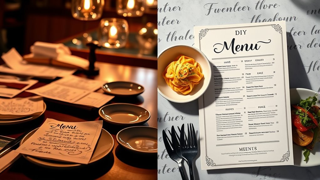 restaurant menu photography comparison