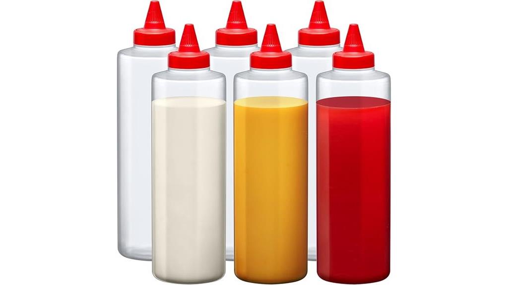 reusable squeeze bottles set