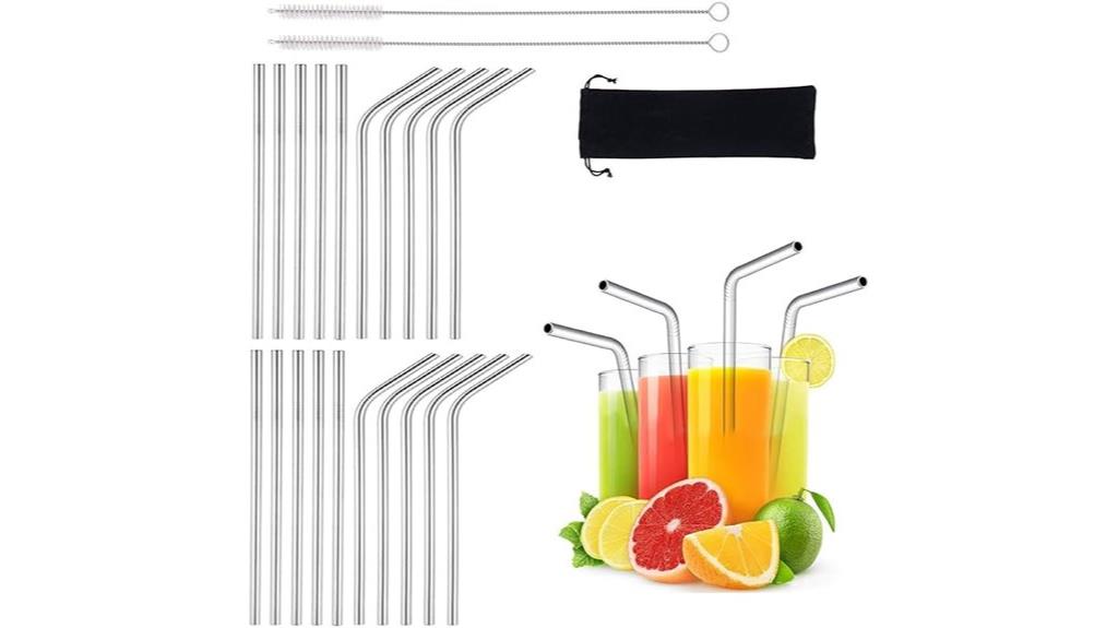 reusable stainless steel straws