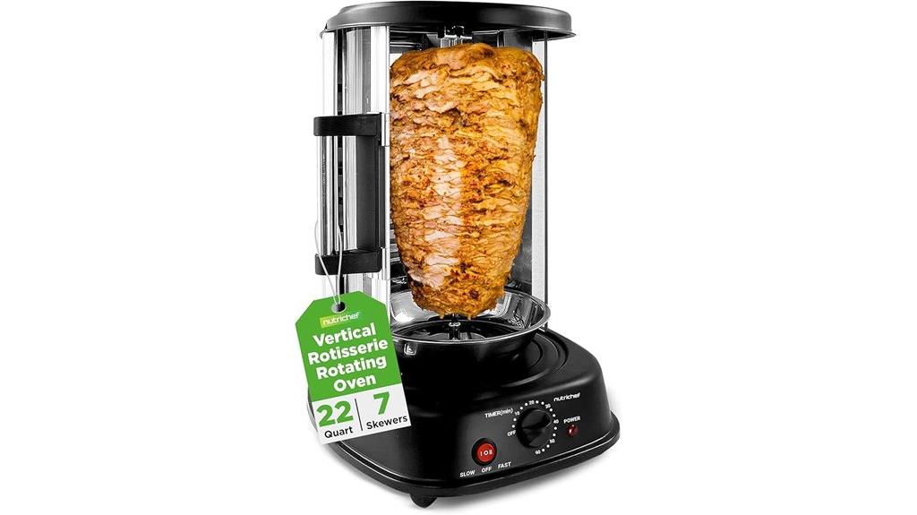 rotating turkey shawarma oven