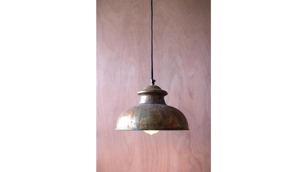 rustic copper pendant light