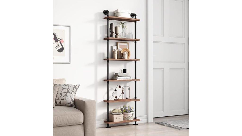 rustic industrial ladder bookshelf