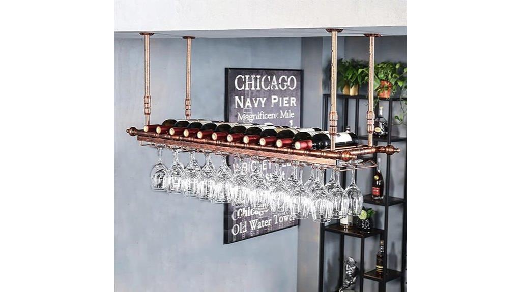rustic wall mounted wine rack