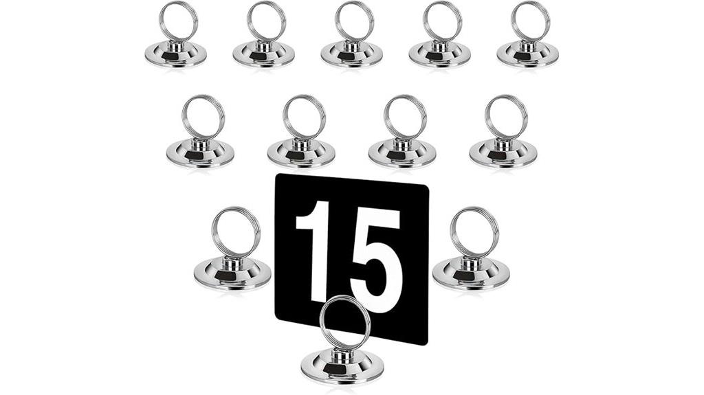 set of 12 ring clip holders