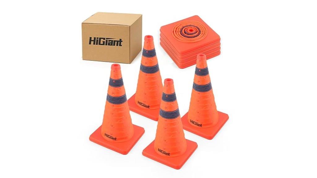 set of four collapsible cones