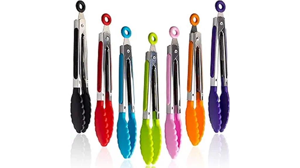 seven piece kitchen tong set