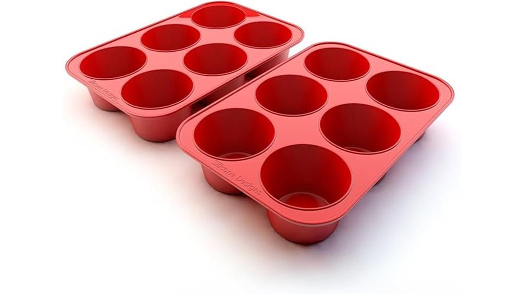 silicone 6 cup texas pans
