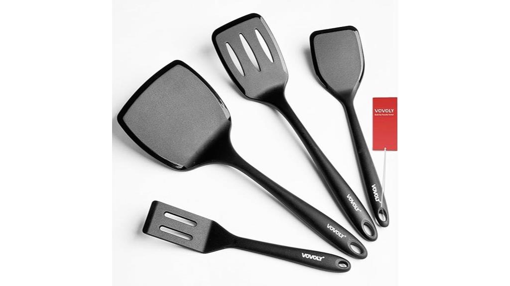 silicone cooking spatula set