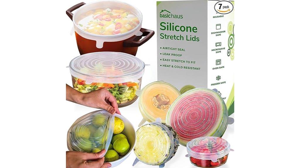 silicone food storage lids