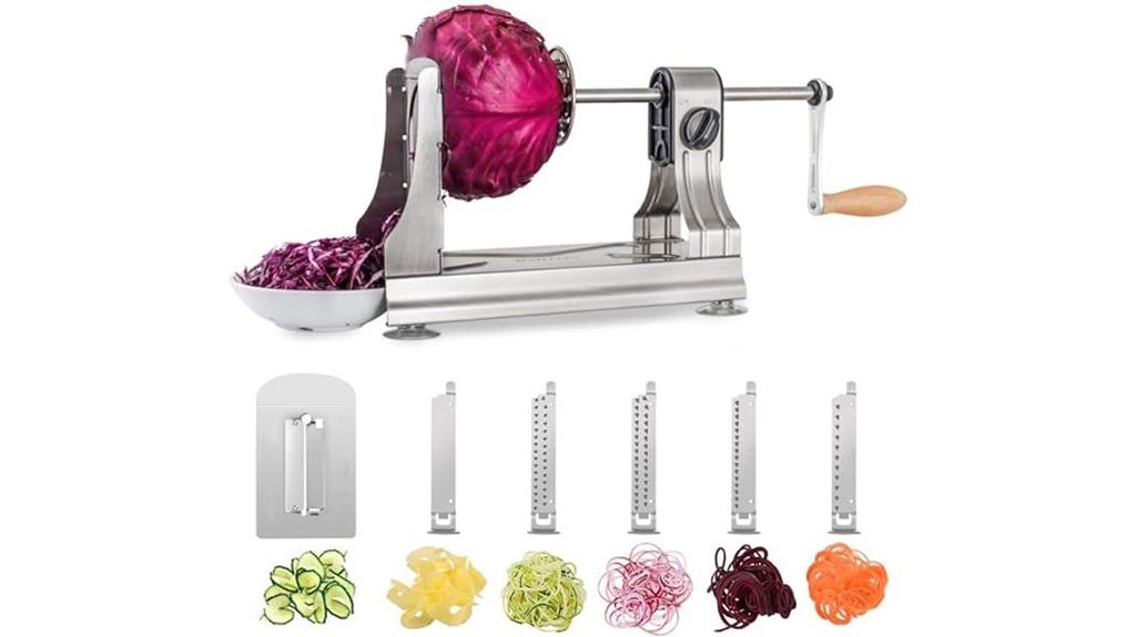 six blade vegetable spiralizer