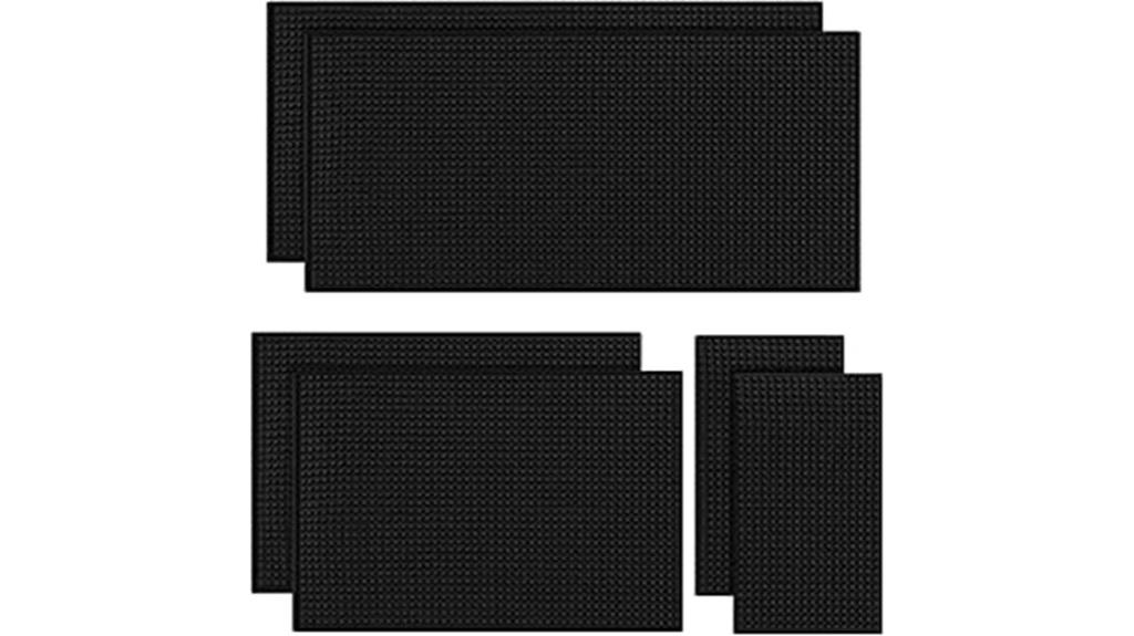 six piece bar mat set