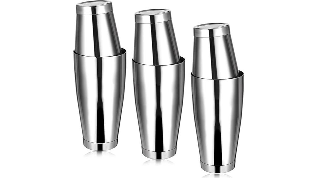 six piece bartender shaker set